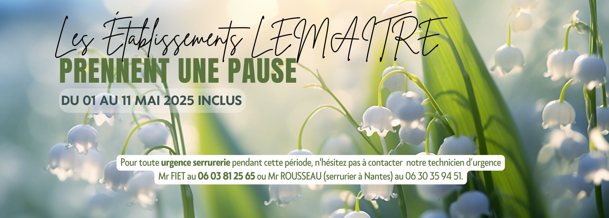 Bannière site fermeture mai 2025