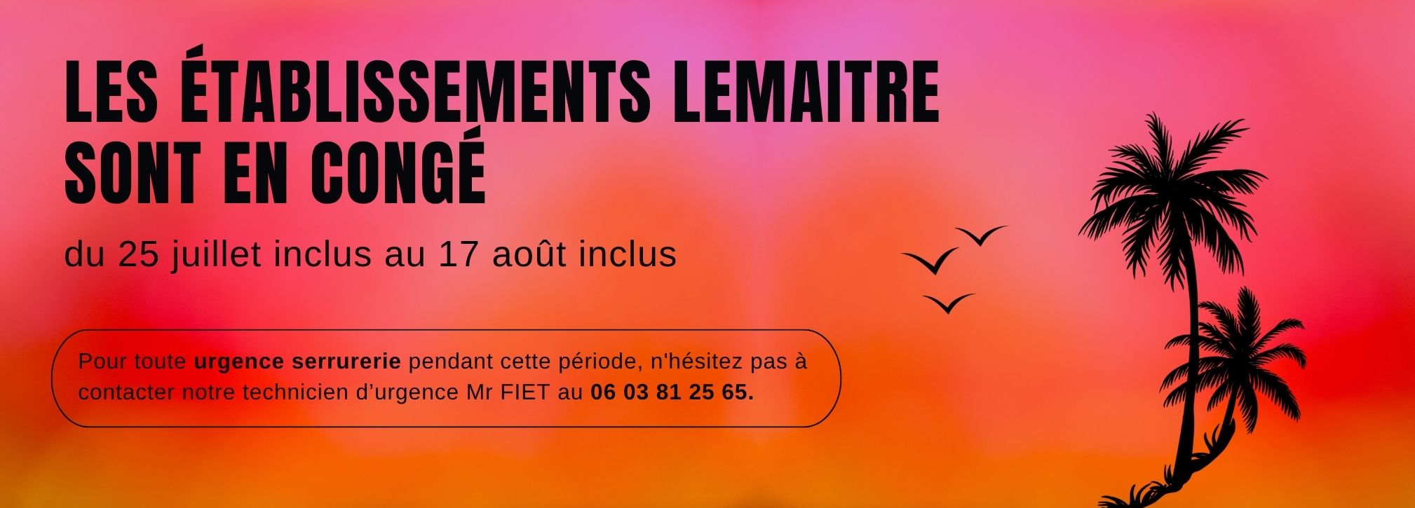 Bannière vacances 2025